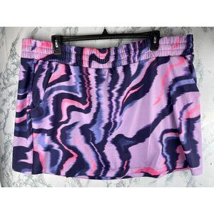 Tek Gear Womens Size 3X Mid Rise Skirt Pockets & Drawcord Waist Purple